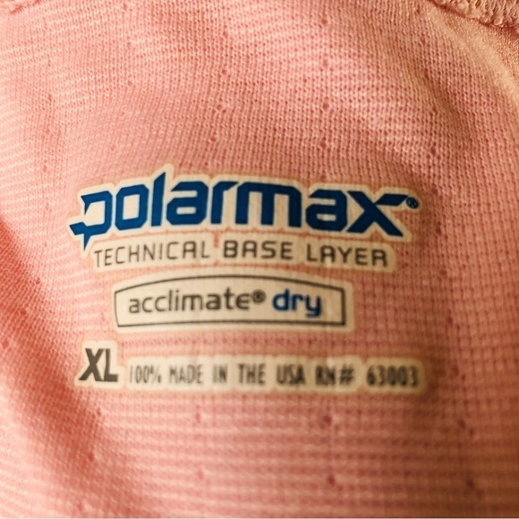 Polar Max Technical Base Layer Knit Tee Women L XL Pink Round Neck Long Sleeves - Picture 8 of 9